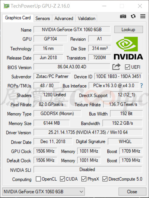 媽呀！這到底是GTX1080還是GTX1060!?索泰GTX1060 6G GDDR5X 限量下殺