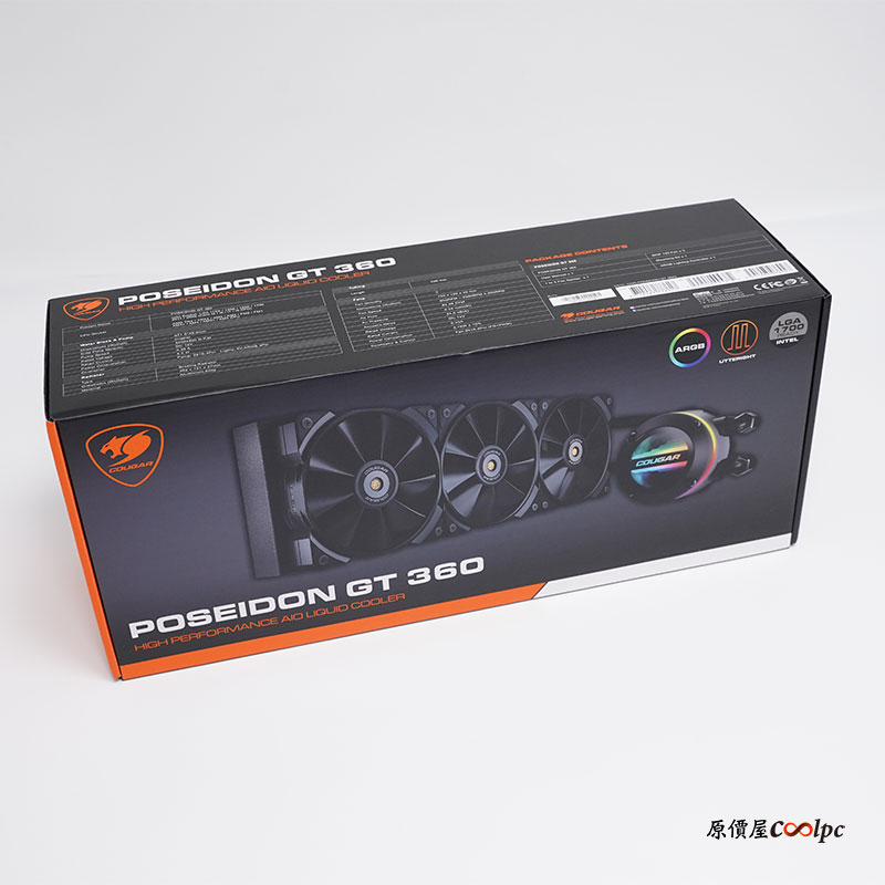 Water Cooler Cougar Poseidon GT 360, ARGB