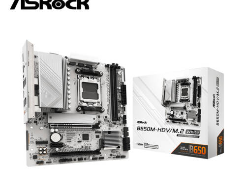 ASRock華擎 B650M-HDV/M.2 White【M-ATX/AM5腳位】主機板
