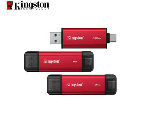 Kingston金士頓 Dual USB-A+C 雙頭 外接式SSD