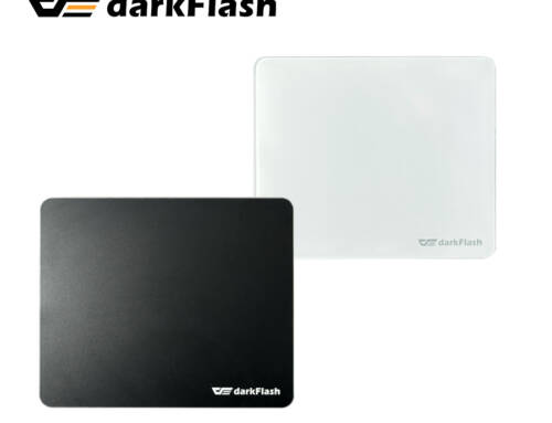darkFlash DMP300 強化玻璃滑鼠墊/噴砂處理表面/蜂巢狀止滑墊/易清潔