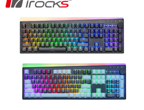 iRocks K71R PRO 無線三模機械式鍵盤/中文/自有軸/RGB/旋鈕