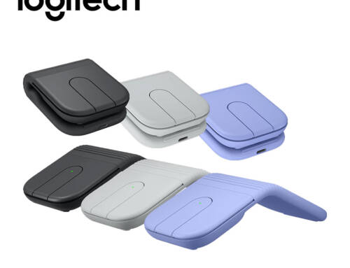 Logitech羅技 Mobi Fold 超便攜無線摺疊滑鼠 藍芽+2.4G雙模(不含bolt接收器)
