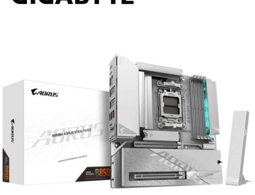 技嘉 B850M AORUS STEALTH ICE【M-ATX/AM5腳位】背插式主機板