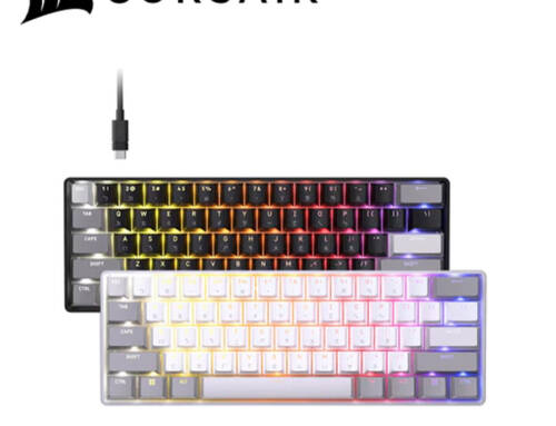 CORSAIR海盜船 Clipper Pro Mini 60 磁軸電競鍵盤/快速觸發